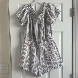 Linen Striped Romper